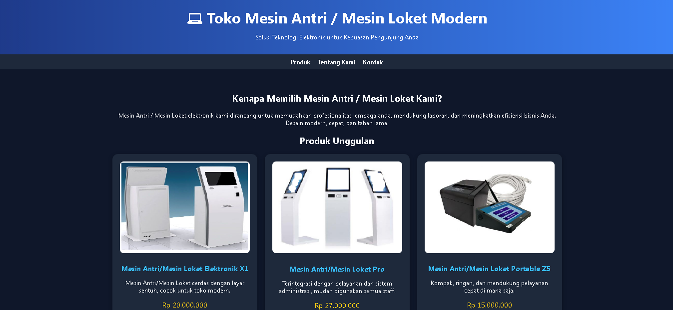 Mesin Antri Maritza Tera